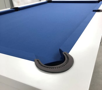 Billar modelo Tarraco blanco paño azul 350x310