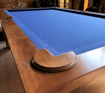 Billar modelo Tarraco nogal paño azul 350x310